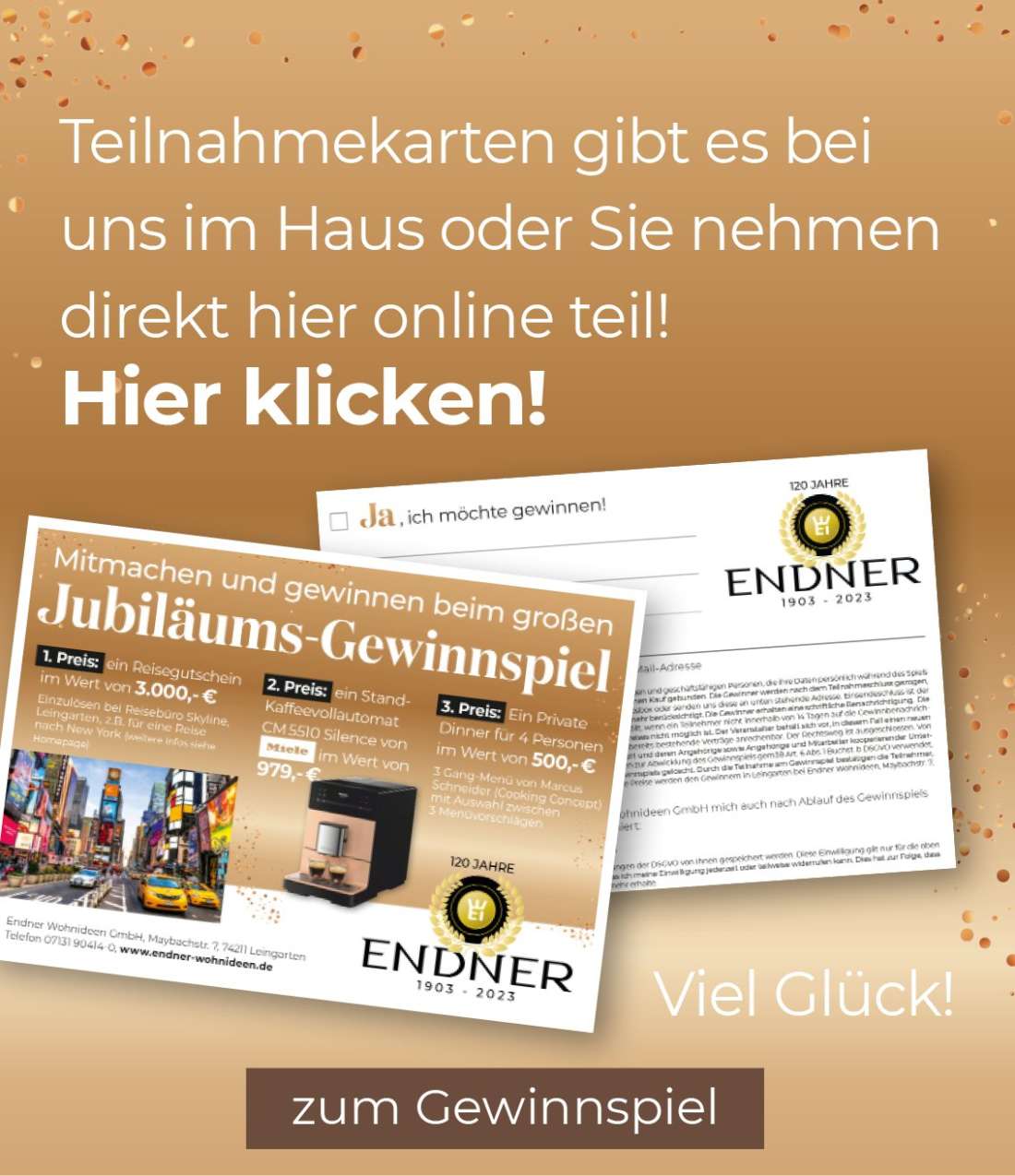 Endner Jubilaeum LP Gewinnboxen 22 12 29