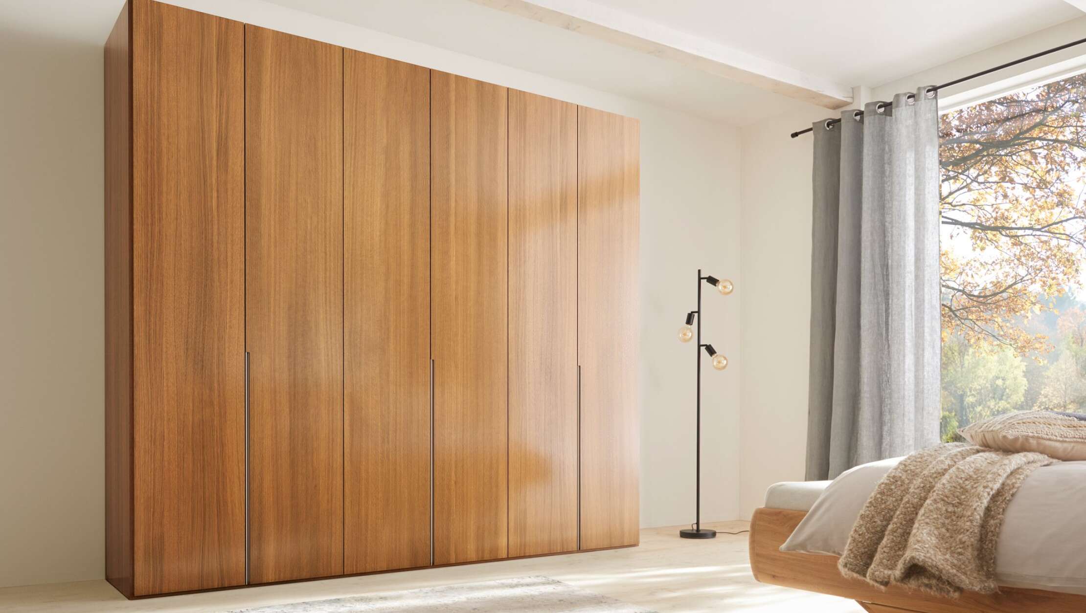 co 25 bett foresta wimmer holz eiche bianco leder grau mi 04 001 253030 123