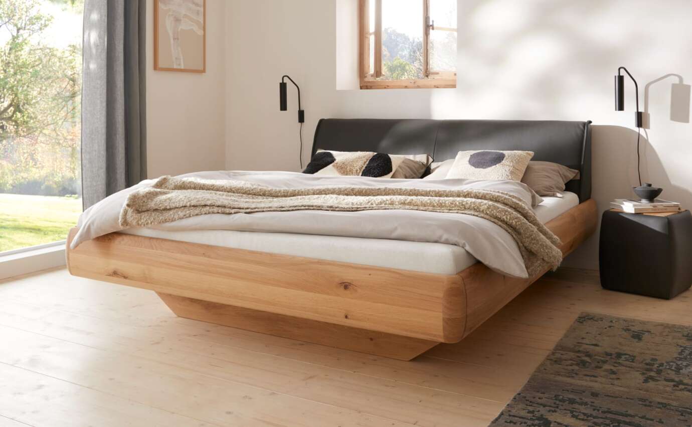 co 25 bett foresta wimmer holz eiche bianco leder grau mi 02 001 253030 114