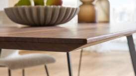 co 25 esstisch cinque passi nuss stuhl cuppi leder ivory stoff creme d 04 001 253030 077