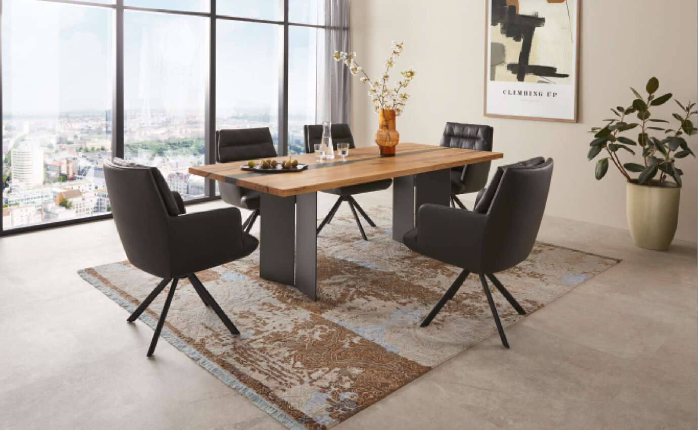 co 25 tisch nera epozy schwarz stuhl capitolo leder schwarz mi 01 001 253030 050