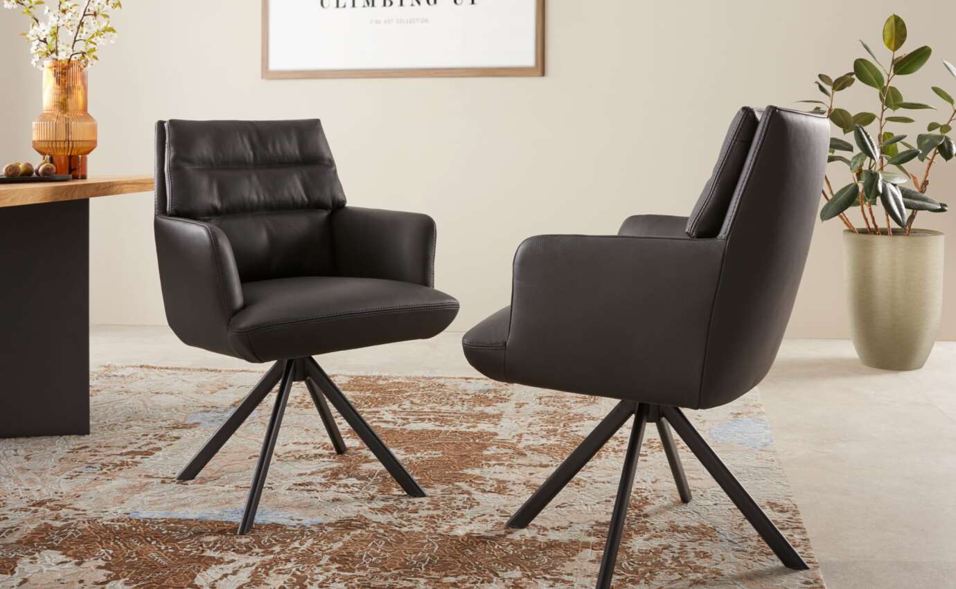 co 25 tisch nera epozy schwarz stuhl capitolo leder schwarz mi 03 001