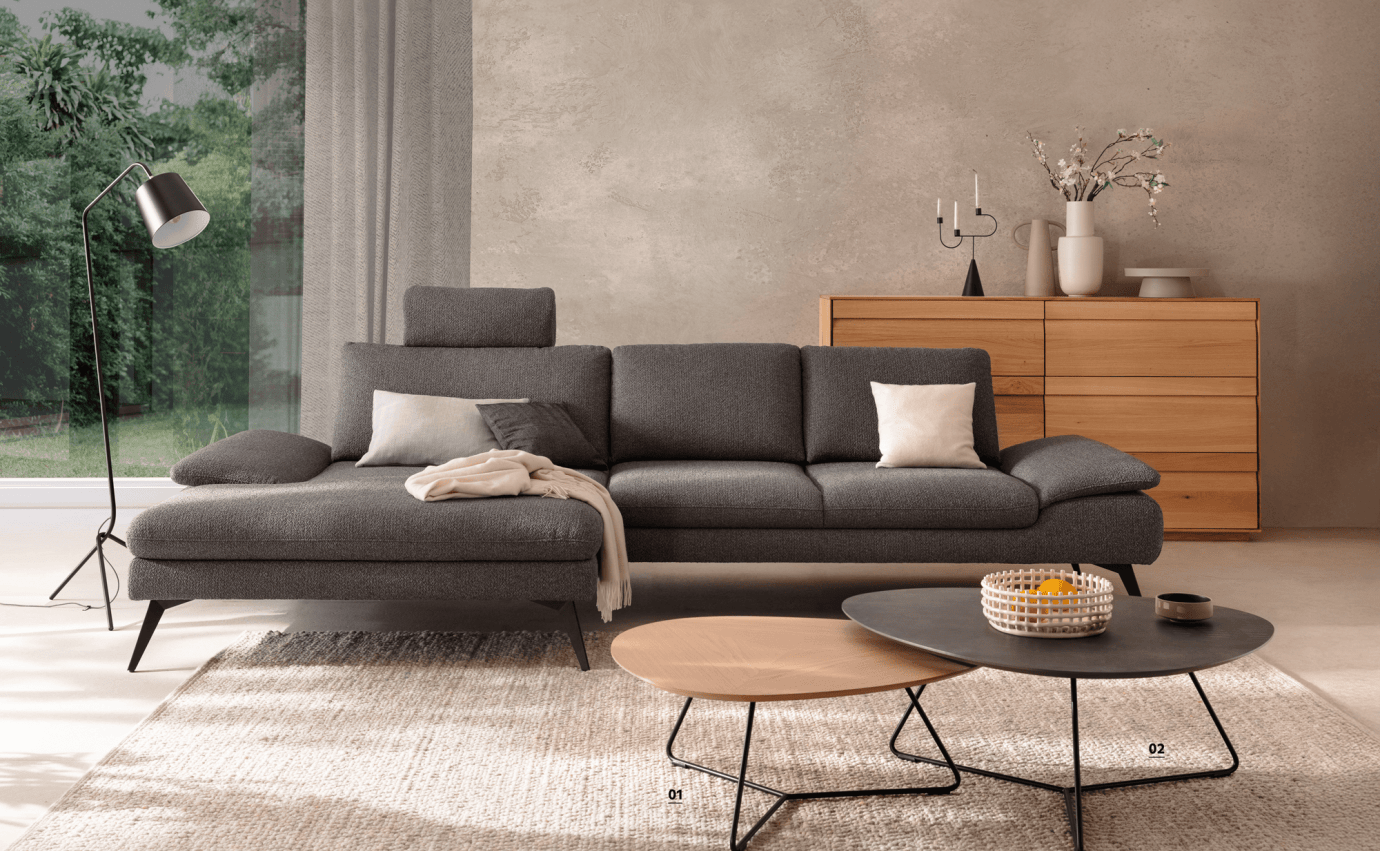 24 co sofa ecke longchair collina stoff grau sidebord due viso 3 eiche tisch fano m 1 3816 24 fein korr 253030 020 021 korr