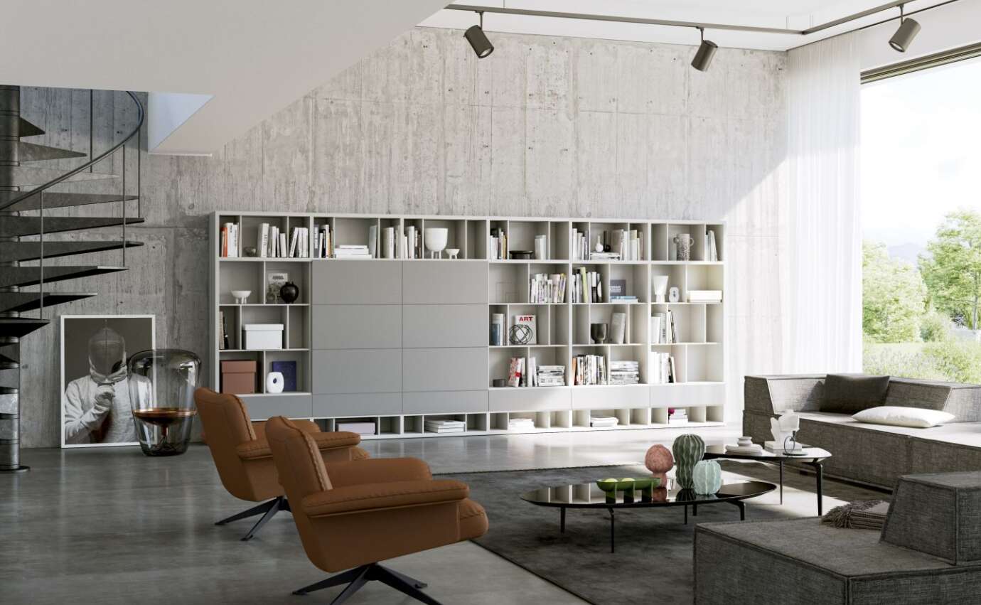 Kettnaker Wohnzimmer VITA Wohnwand Beistelltisch T2 Schiebet++re zu